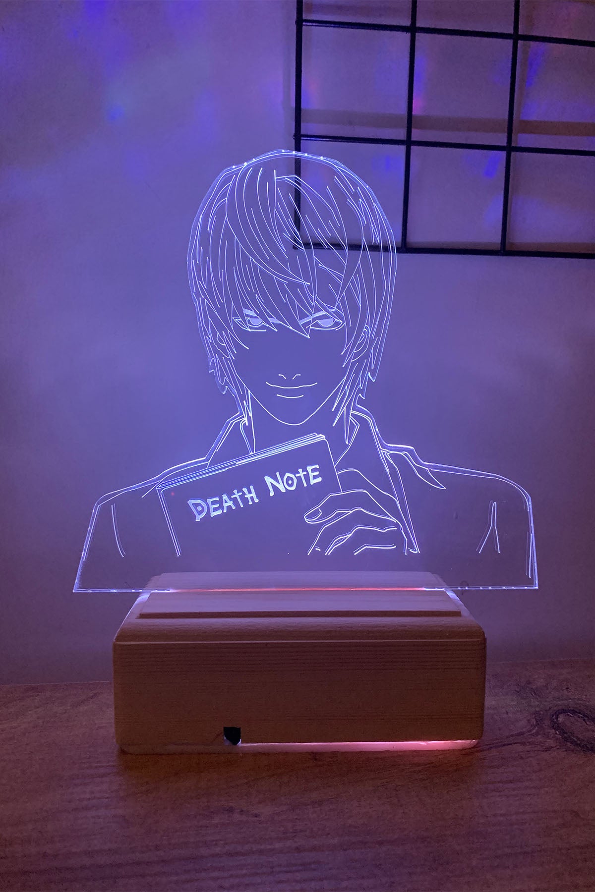 Death Note Light Yagami 16 Renk Gece Lambası