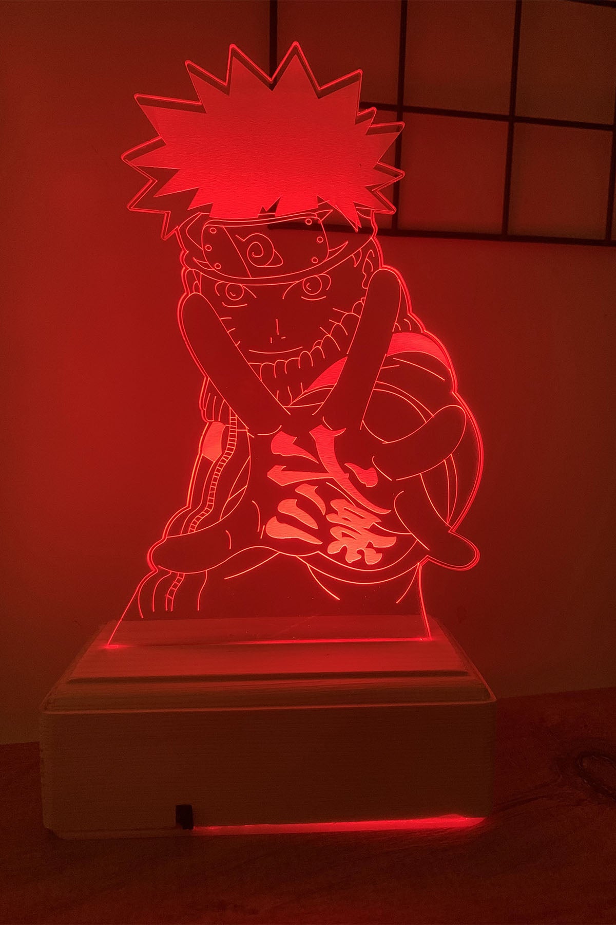 Naruto Uzumaki 3D 16 Renk Gece Lambası