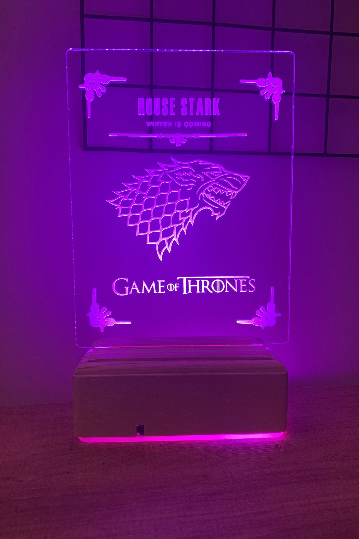 Game of Thrones 16 Renk Gece Lambası